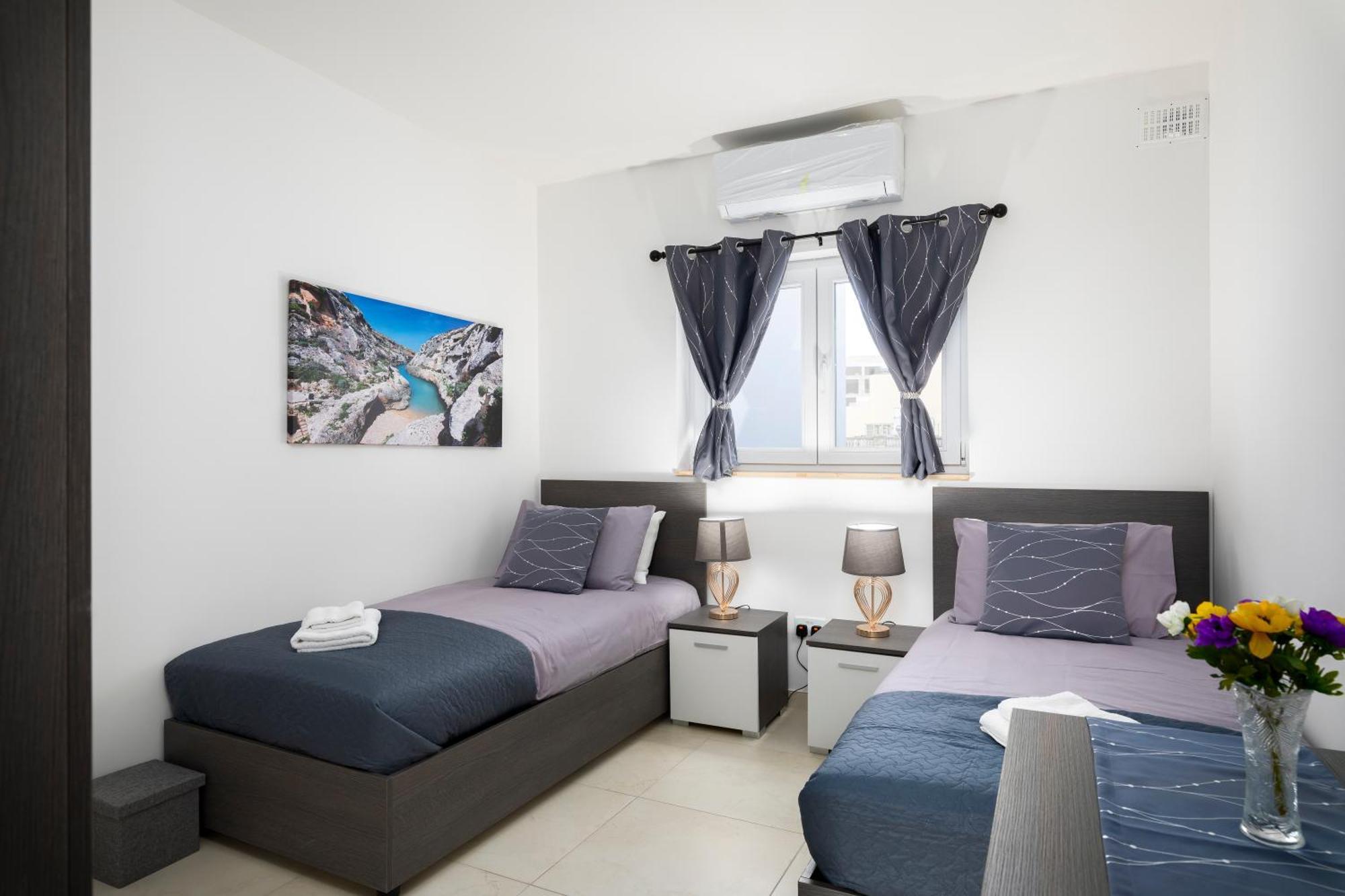 Modern & Spacious 2Br Apartment With Country Views - Close To Xemxija Bay Сент-Полс-Бей Экстерьер фото
